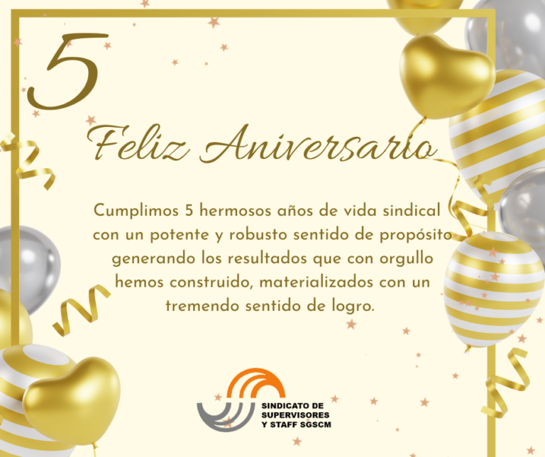 Sindicato de Supervisores y Staff de Sierra Gorda celebra su quinto aniversario