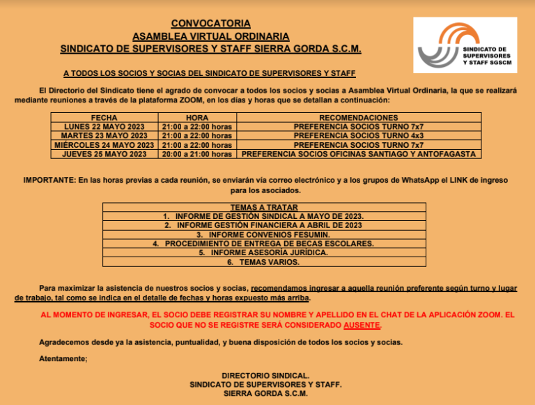 Supervisores de Sierra Gorda citan a nuevas jordanas de Asambleas