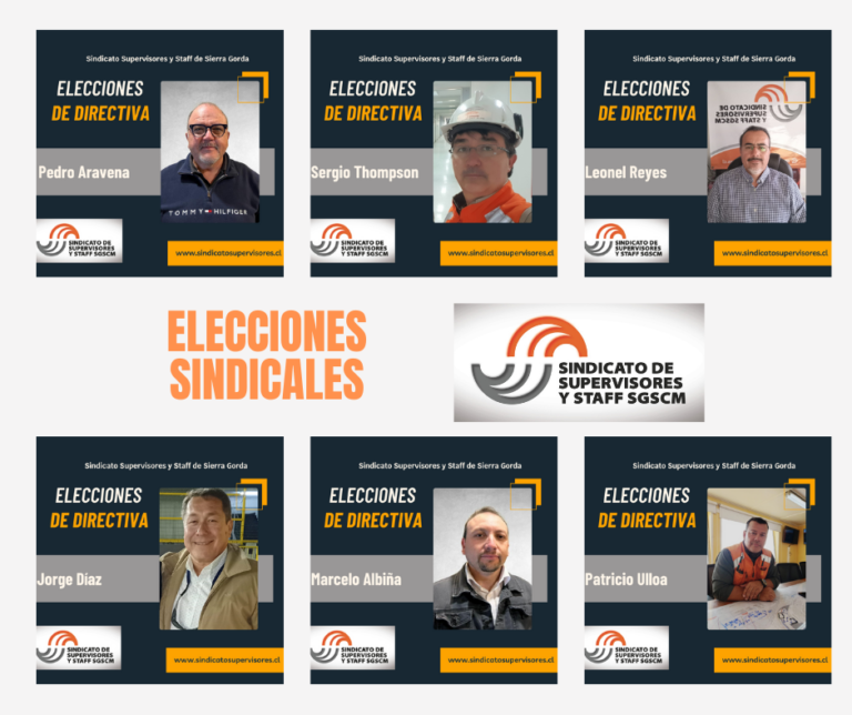 Sindicato de Supervisores y Staff de Sierra Gorda realiza elecciones de directiva